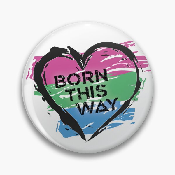 Artikelvorschau, Auf diese Weise geboren, Polysexual Pride Flag Heart Design LGBTQ+ entworfen und verkauft von Vision-Tees.