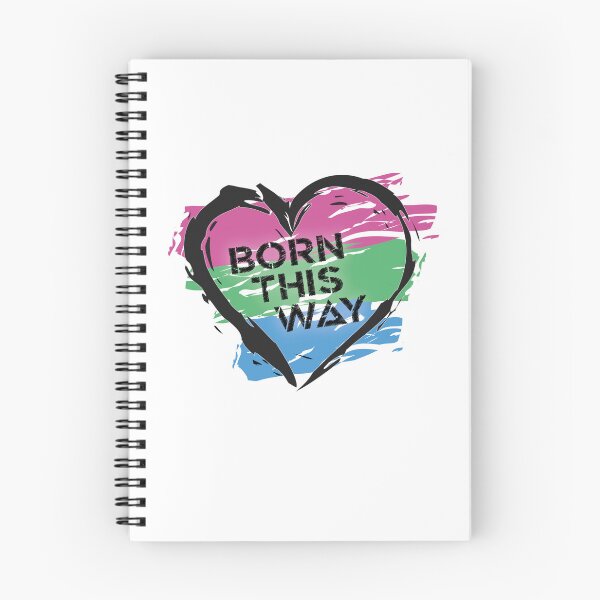 Item preview, Born This Way, Polysexual Pride Flag Heart Design LGBTQ+ designed and sold by Vision-Tees.