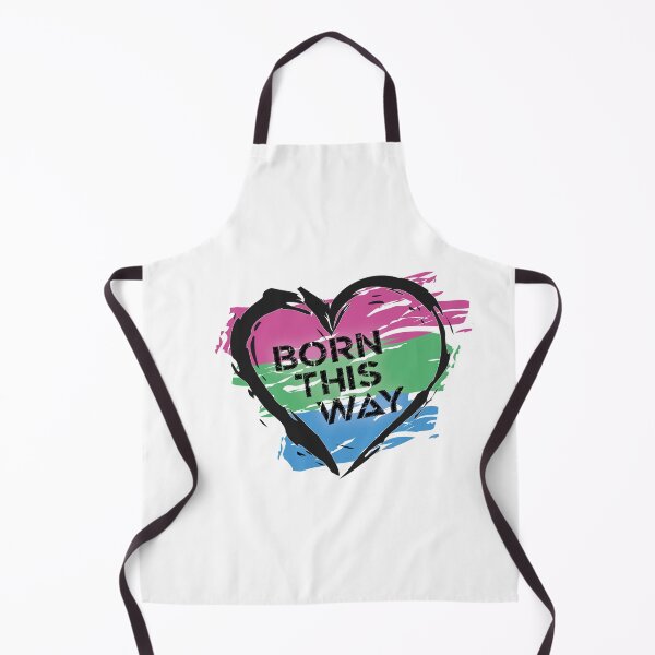 Item preview, Born This Way, Polysexual Pride Flag Heart Design LGBTQ+ designed and sold by Vision-Tees.