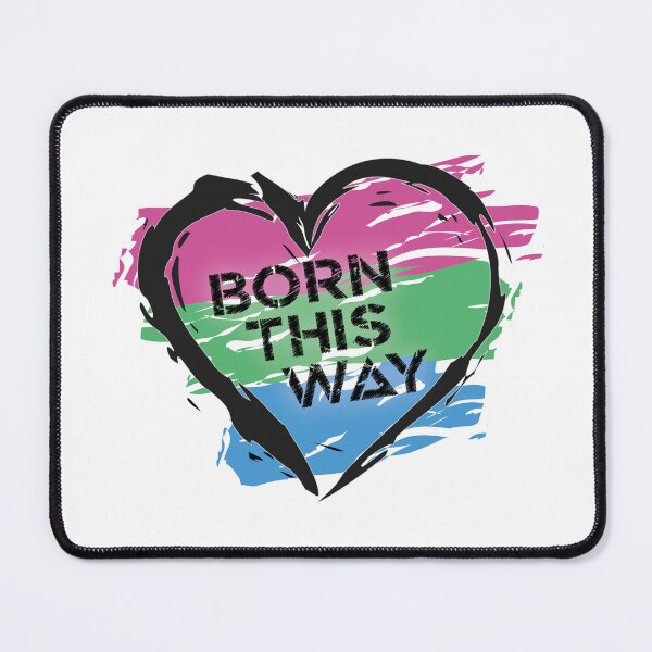 Item preview, Born This Way, Polysexual Pride Flag Heart Design LGBTQ+ designed and sold by Vision-Tees.