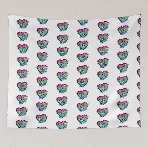 Item preview, Born This Way, Polysexual Pride Flag Heart Design LGBTQ+ designed and sold by Vision-Tees.