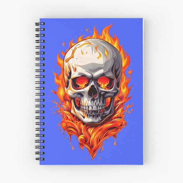 Item preview, Skull in Flames Fire Inferno 8 designed and sold by DigitalandPhoto.