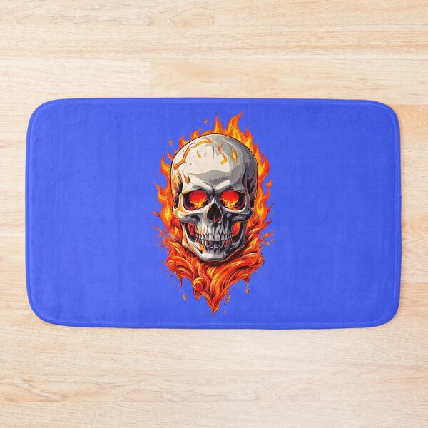 Item preview, Skull in Flames Fire Inferno 8 designed and sold by DigitalandPhoto.