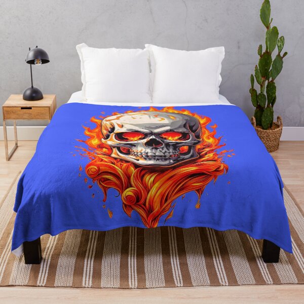 Item preview, Skull in Flames Fire Inferno 8 designed and sold by DigitalandPhoto.