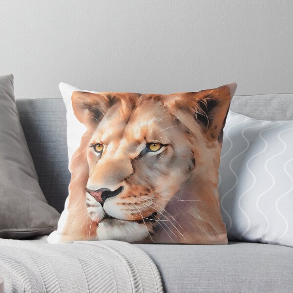 Item preview, Watercolor Lion portrait designed and sold by DariyaDell.