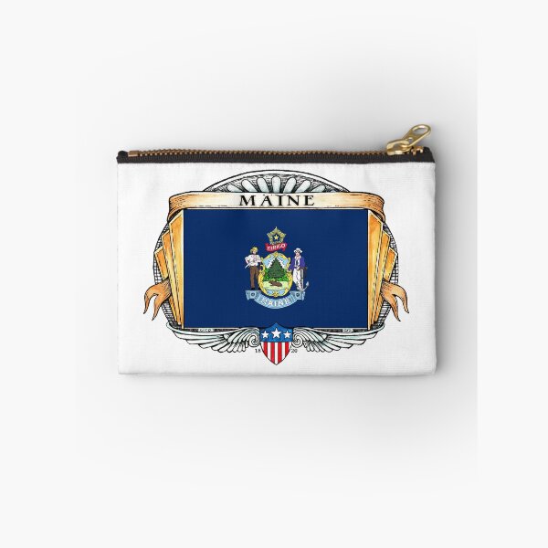 Item preview, Maine Art Deco Design with Flag designed and sold by Cleave.