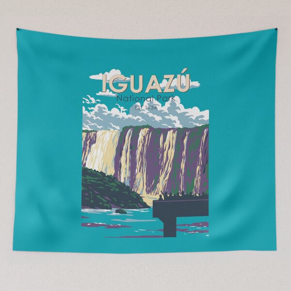 Item preview, Iguazu National Park Argentina Travel Art Vintage designed and sold by KrisSidDesigns.