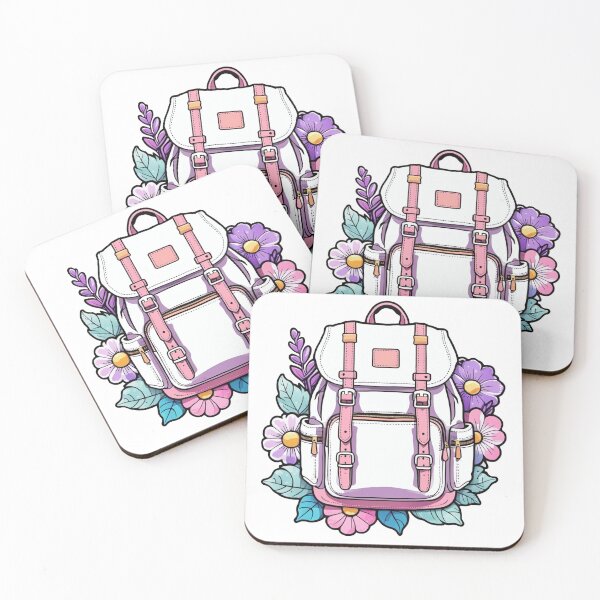 Item preview, Boho Floral Flowers and Leaves Backpack  designed and sold by The Zany Paintbrush | Home Decor | Apparel | Accessories.