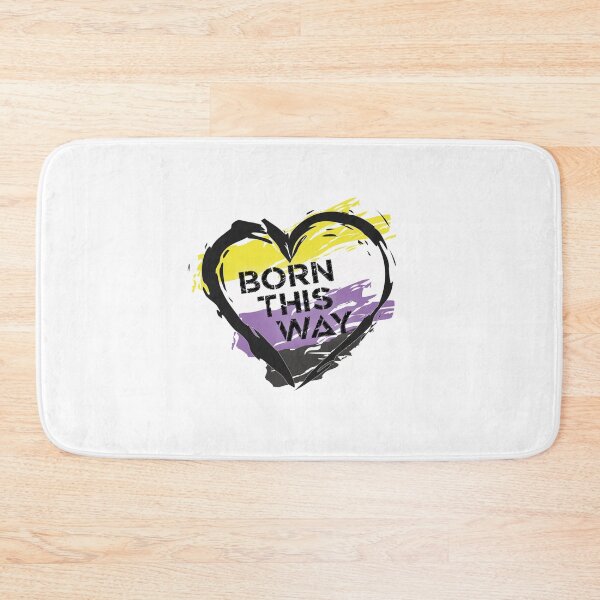 Artikelvorschau, Auf diese Weise geboren, Non-Binary Pride Flag Heart Design LGBTQ+ entworfen und verkauft von Vision-Tees.
