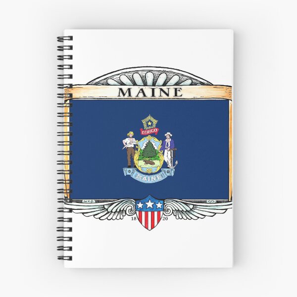 Item preview, Maine Art Deco Design with Flag designed and sold by Cleave.