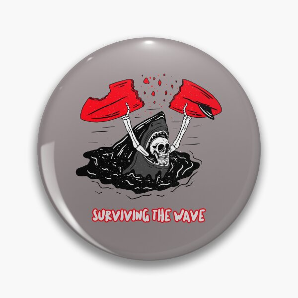 Item preview, I survived the wave Halloween SkeletonSurfer designed and sold by VitoTDesign.