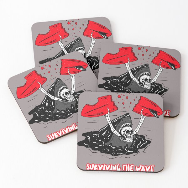Item preview, I survived the wave Halloween SkeletonSurfer designed and sold by VitoTDesign.