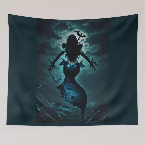 Item preview, Floating Gothic Sea Witch Mermaid designed and sold by SirenasWorld.