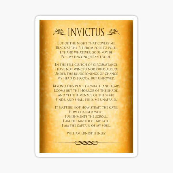 Invictus - Parchment Design Sticker