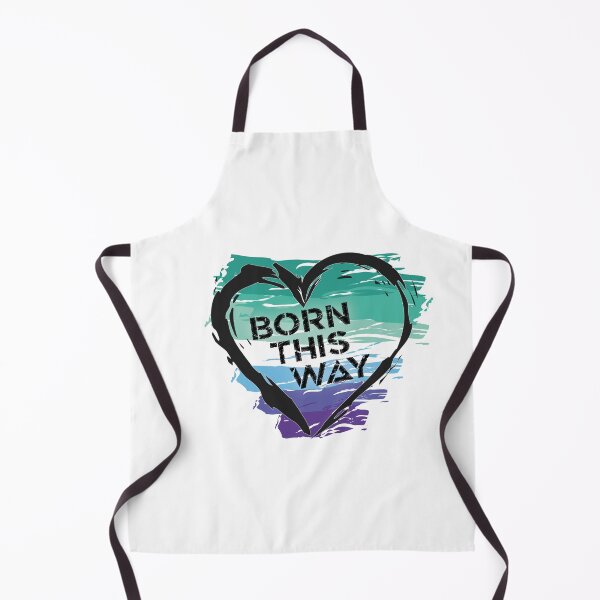 Item preview, Born This Way, Trans-Inclusive Gay Men's Pride Flag Heart Design LGBTQ+ designed and sold by Vision-Tees.