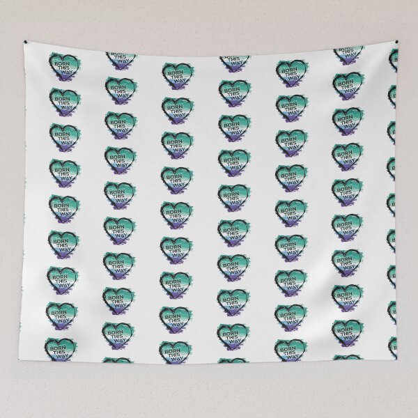 Item preview, Born This Way, Trans-Inclusive Gay Men's Pride Flag Heart Design LGBTQ+ designed and sold by Vision-Tees.