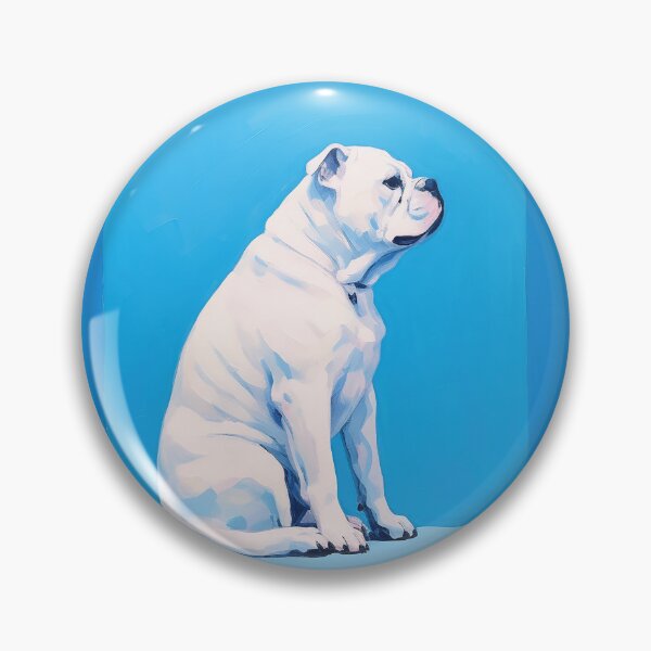Item preview, White Bulldog Profile On Blue designed and sold by YoPedro.