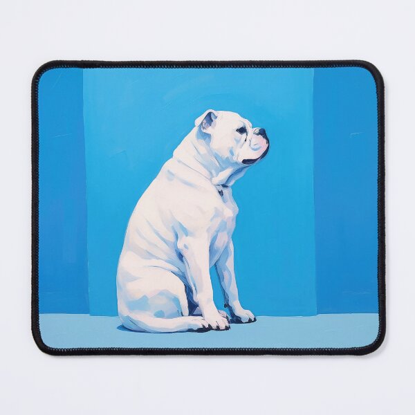 Item preview, White Bulldog Profile On Blue designed and sold by YoPedro.