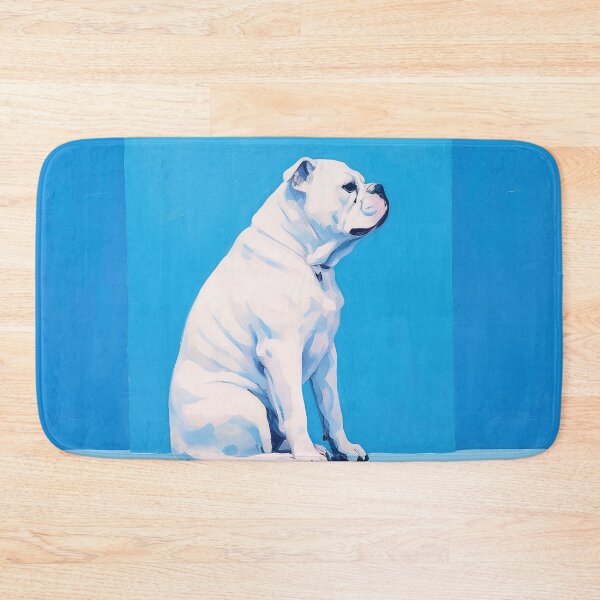 Item preview, White Bulldog Profile On Blue designed and sold by YoPedro.