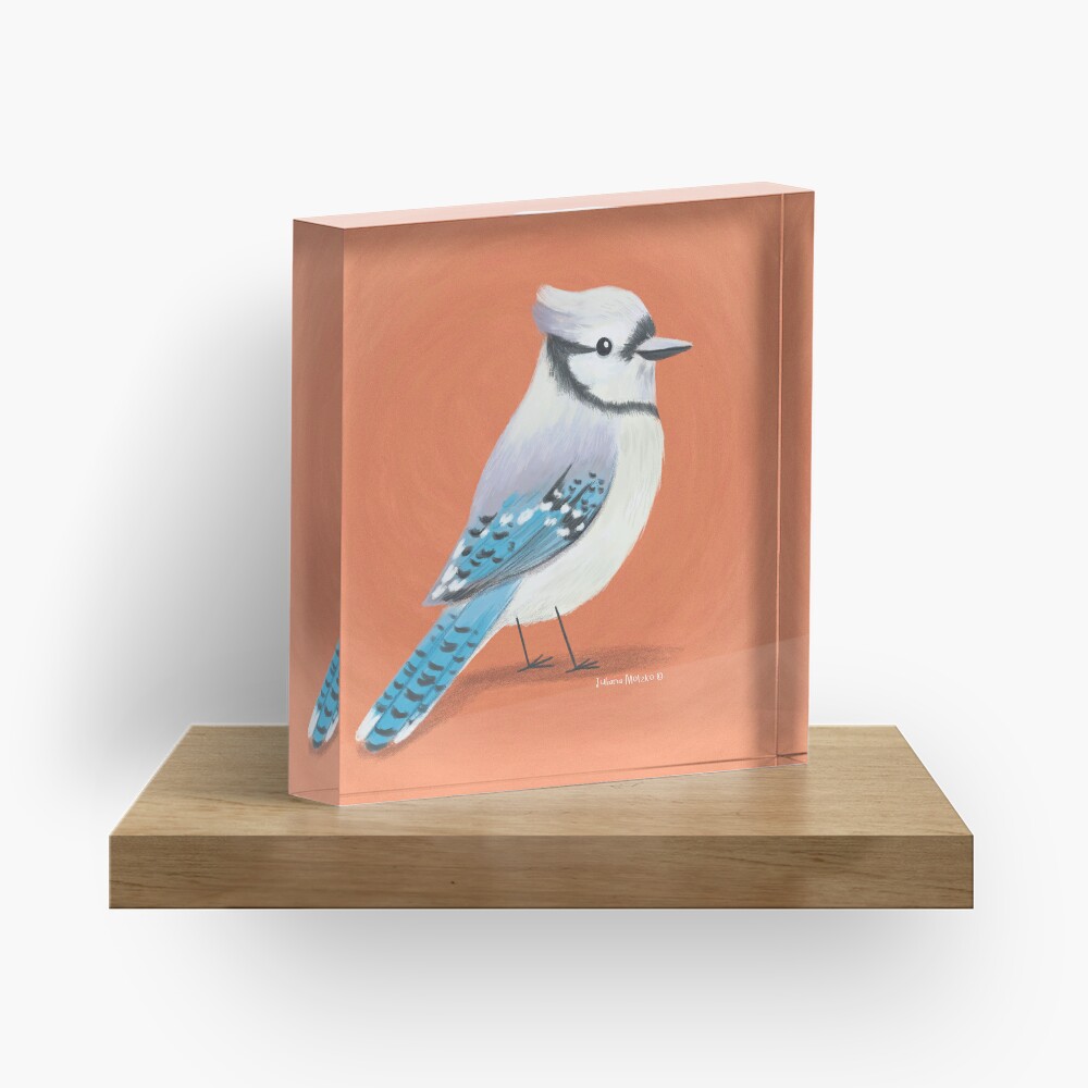 Chibi Blue Jay Acrylic Blocks for Sale