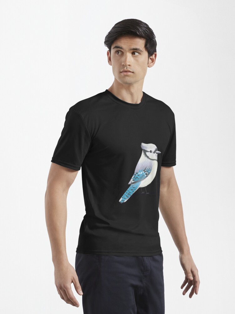 Blue Jay Bird Cyanocitta Cristata From Side T-Shirt