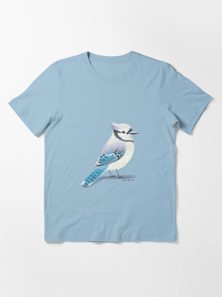 Blue Jay Bird Cyanocitta Cristata From Side T-Shirt