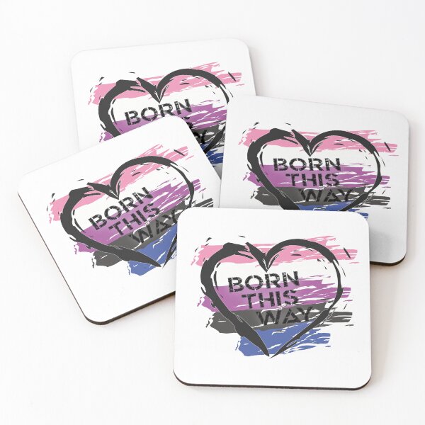 Item preview, Born This Way, Gender Fluid Pride Flag Heart Design LGBTQ+ designed and sold by Vision-Tees.