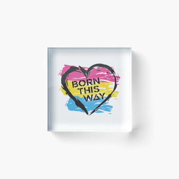 Item preview, Born This Way, Pansexual Pride Flag Heart Design LGBTQ+ designed and sold by Vision-Tees.