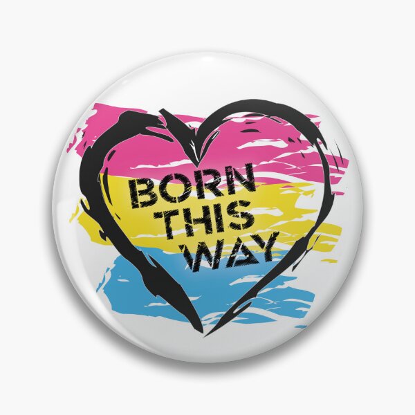 Artikelvorschau, Auf diese Weise geboren, Pansexual Pride Flag Heart Design LGBTQ+ entworfen und verkauft von Vision-Tees.