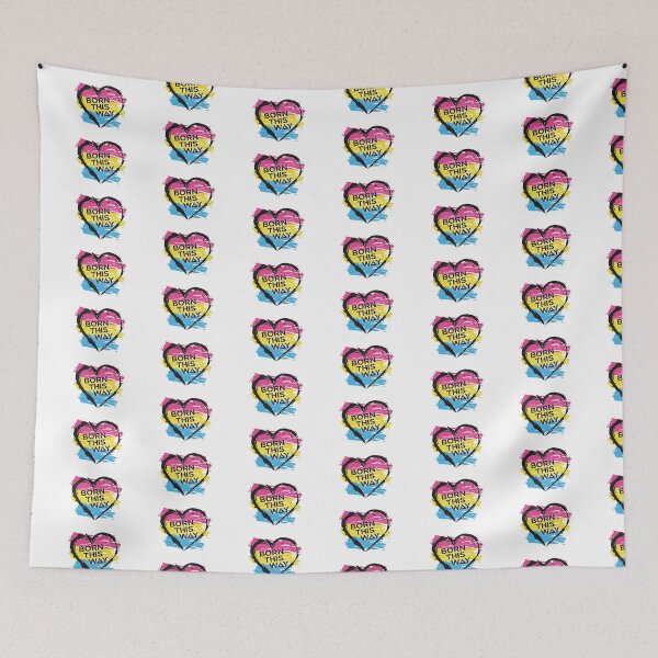 Artikelvorschau, Auf diese Weise geboren, Pansexual Pride Flag Heart Design LGBTQ+ entworfen und verkauft von Vision-Tees.