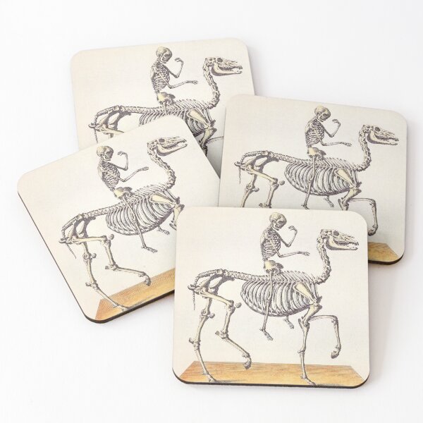 Item preview, Vintage Horse and Human Skeleton Illustration (1748) designed and sold by BravuraMedia.