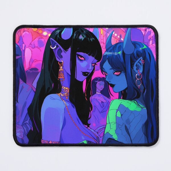 Item preview, Cool Goth Party Demon Anime Girls designed and sold by bubblegoth.