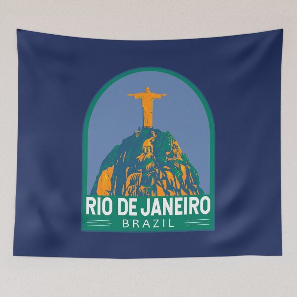 Item preview, Rio De Janeiro Brazil Travel Art Emblem designed and sold by KrisSidDesigns.