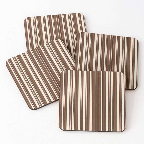 Item preview, Vertical chocolate and cream colors striped designed and sold by patterncrow.