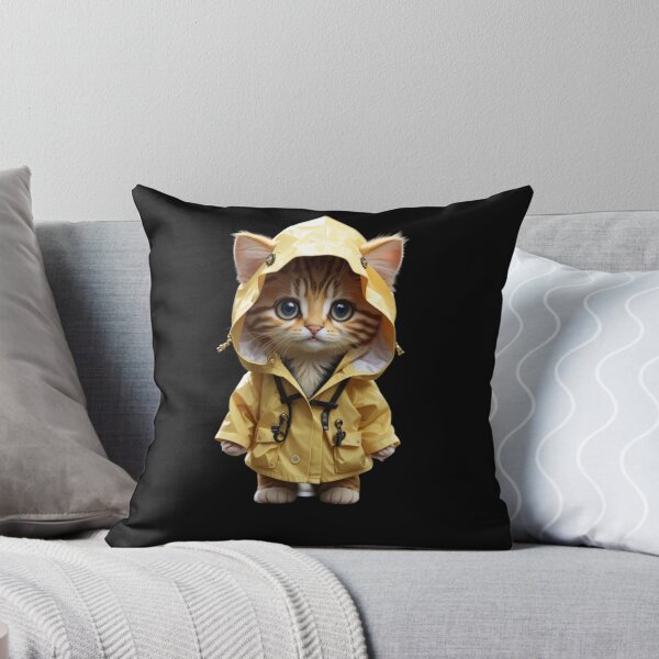 Item preview, Ginger Kitten in a Yellow Raincoat. designed and sold by NewtBoo.