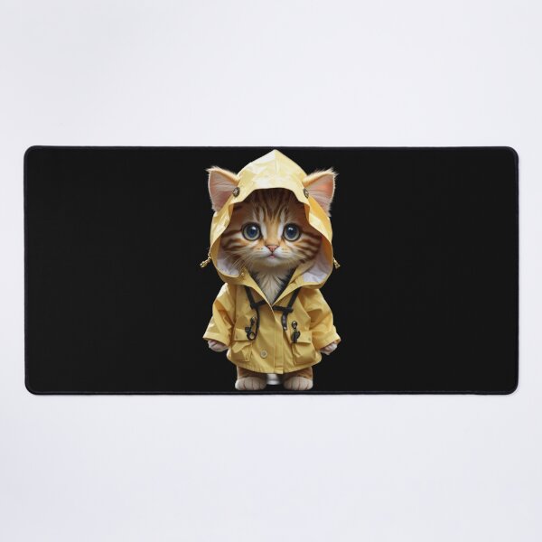 Item preview, Ginger Kitten in a Yellow Raincoat. designed and sold by NewtBoo.