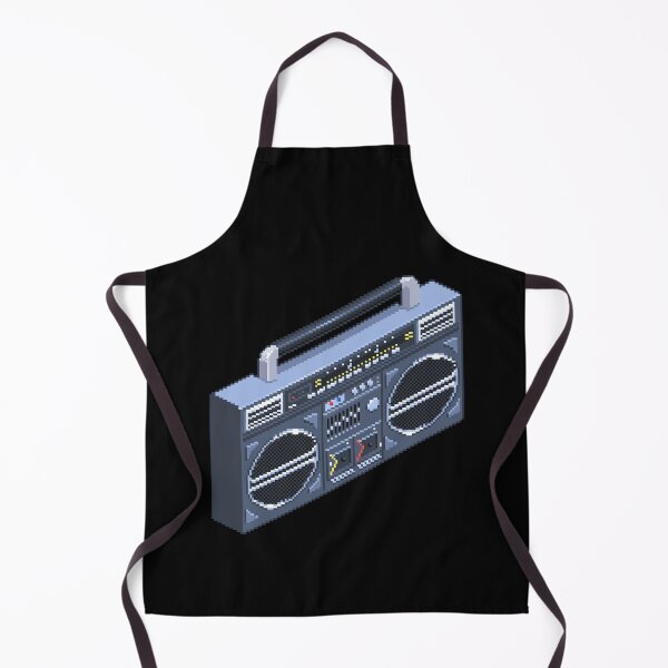 Item preview, 80s boombox pixel art designed and sold by Retroperks.
