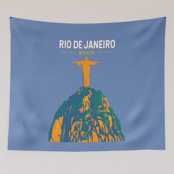 Item preview, Rio De Janeiro Brazil Travel Art Vintage designed and sold by KrisSidDesigns.
