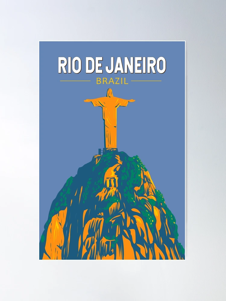 Rio De Janeiro Brazil Travel Art Vintage