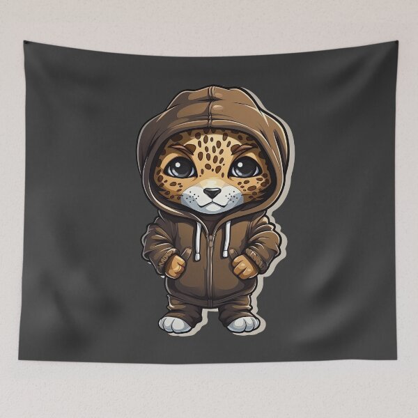Item preview, Cool Leopard in casual clothing designed and sold by Sidewayanimals.