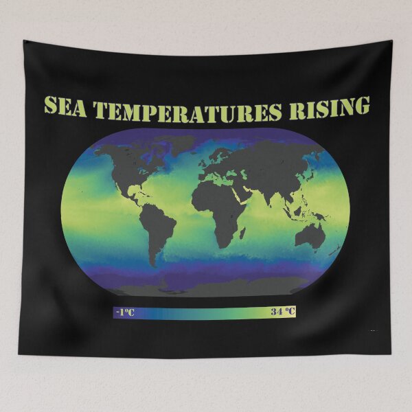 Item preview, Climate Change: Sea Surface Temperatures are Rising in salty colors 2 designed and sold by DreamingBeetle.