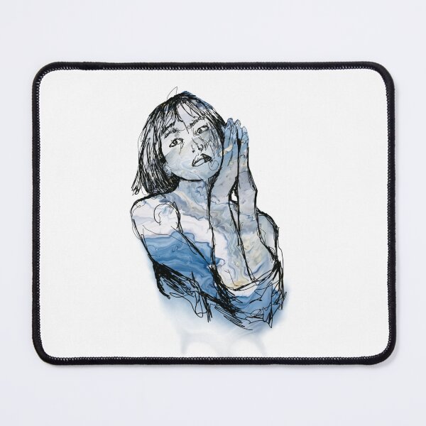 Item preview, Abstract Line Portrait with Watercolor Splash designed and sold by SteviInkAtelier.