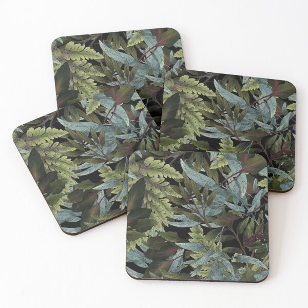 Item preview, Forest leaves on black designed and sold by orsinha.