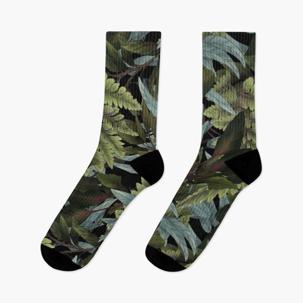 Item preview, Forest leaves on black designed and sold by orsinha.