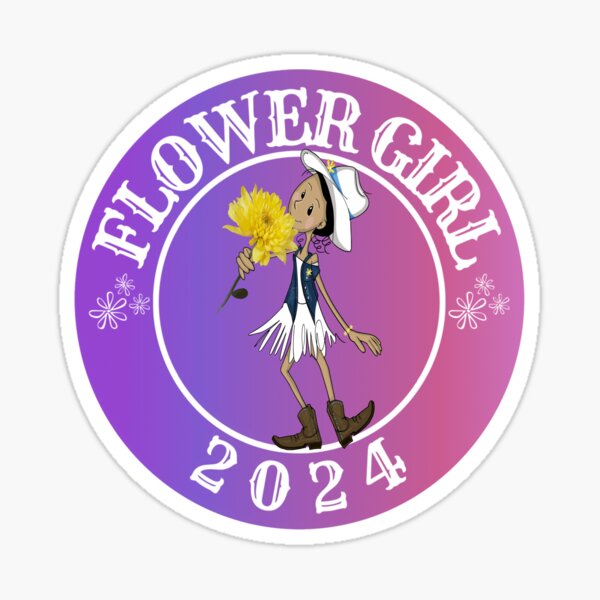 Flower Girl 2024 Sticker For Sale By AuburnQuailArt Redbubble   St,small,507x507 Pad,600x600,f8f8f8 