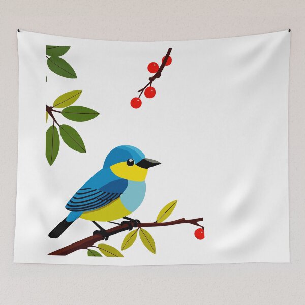 Item preview, Beautiful bird seating on the branch designed and sold by Chirayu1111.