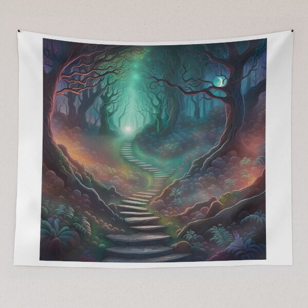 Item preview, Cosmic Forest at Night designed and sold by stewarrd.