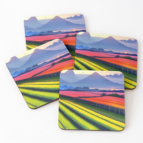 Item preview, Countryside Fields and Flowers Sunset Fantasy designed and sold by diamondmilk.