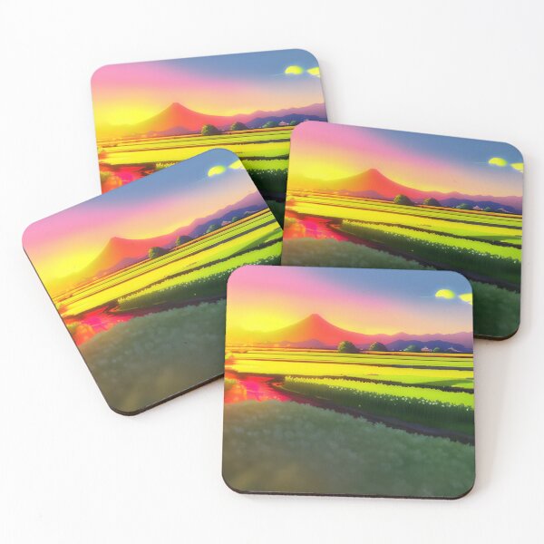 Item preview, Countryside Fields and Flowers Sunset Fantasy designed and sold by diamondmilk.