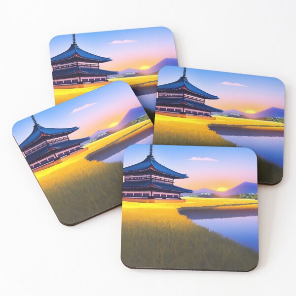 Item preview, Japan Countryside Fields and Flowers Sunset Fantasy designed and sold by diamondmilk.